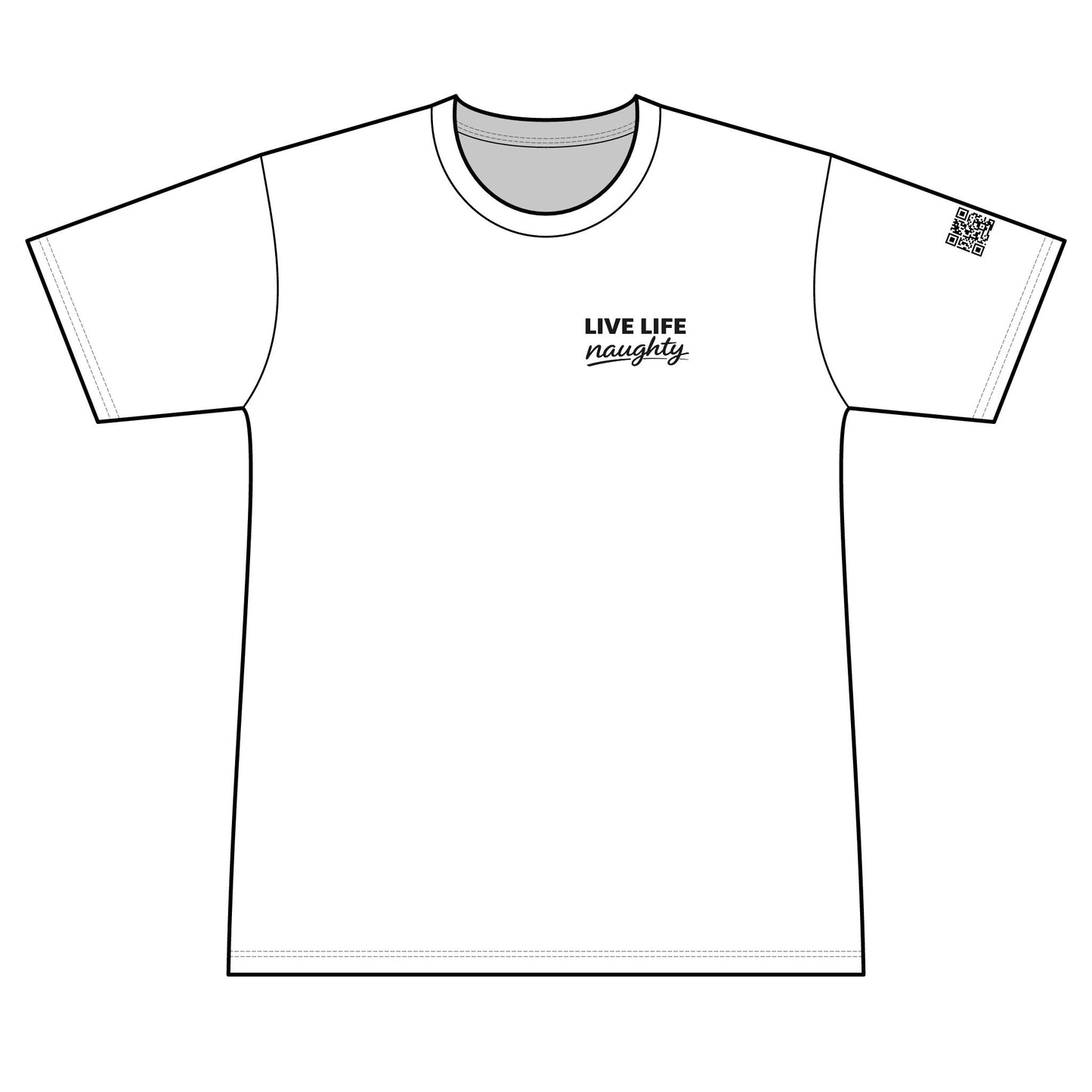 'Live Life Naughty' Athletic Tee